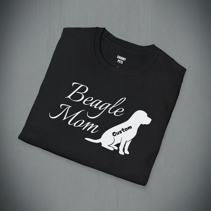 Custom Beagle Mom T-Shirt - Personalized Dog Lover Gift